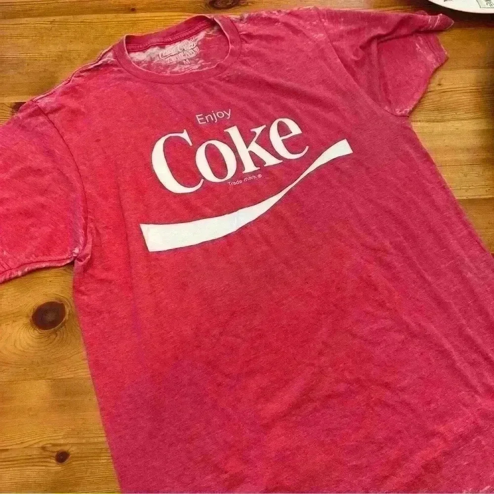Coke Coco cola vintage enjoy coke distressed T-shirt unisex M